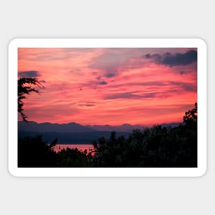 Sunset over Lake Garda Sticker